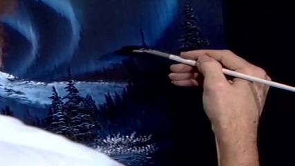 S08 Радостта на живописта с Bob Ross E13 - северно сияние finale ღобучение в рисуване, живописღ