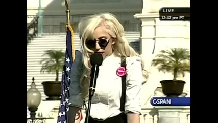National Equality March Rally - Lady Gaga speaks 
