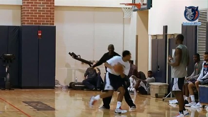 Michael Jordan Works out with Young Bobcats