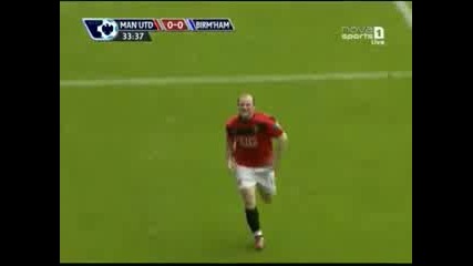 Първият гол на Rooney Срещу Бирмингам (2009)