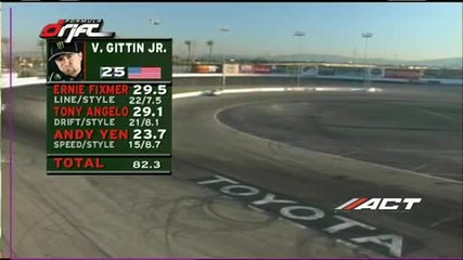 James Robinson drifts a Honda Element in Formula Drift Round 7 session 2 