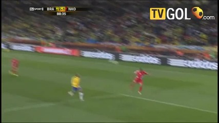 World Cup Бразилия - Северна Корея 2:1 - третия гол 