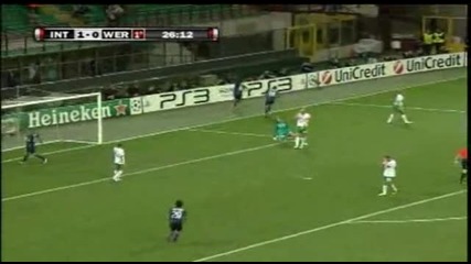 28.09.2010 Интер 2 - 0 Вердер Бремен втори гол на Самуел Ето о 