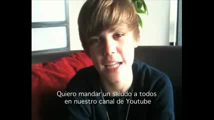 Justin Bieber Saying Hi To His Spanish Fans 