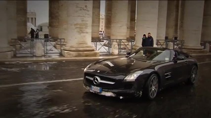 Mercedes Sls Amg Test Snow in Rome