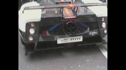 Arab Owned Pagani Zonda Cinque Roadster Start up, small + Lo 
