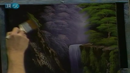 S19 Радостта на живописта с Bob Ross E06 Waterfall In The Woods ღобучение в рисуване, живописღ