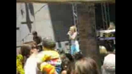 Miley Cyrushannah Montana Concert In Hollywood & Highland