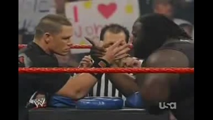 Wwe John Cena vs Mark Henry Arm Wrestling