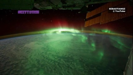 Земята през нощта погледната от космоса!