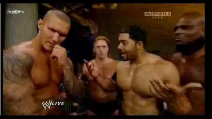 Wwe Raw 07/05/10 Randy Orton Backstage with some of the Nexus