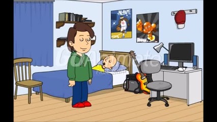 caillou Is Afraid Of The Dark
