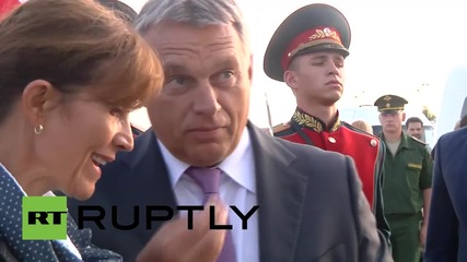 Russia: Hungarian PM Viktor Orban arrives in Kazan