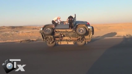 Араби сменят гума в стил " Fast And Furious"