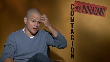 Matt Damon jokes about using Purell on Contagion set