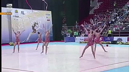 Награждаване - ансамбли - Световна купа по художествена гимнастика - София 2016