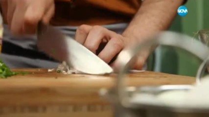 Скумрия на грил със сос от коприва и спанак - Бон апети (05.04.2017)
