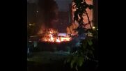 Камион и лек автомобил изгоряха при пожар във Варна
