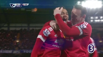 Джеси Лингард за 1:0 за Манчестър Юнайтед срещу Челси