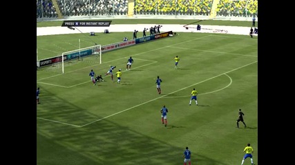 Brazil - France goal Neymar ( Fifa 12 )