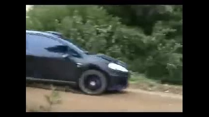 Abarth (fiat) Grande Punto Super 2000 testing on Gravel 