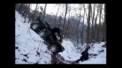 Polaris big boss 6x6 - спускане на 70 градуса наклон