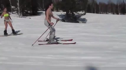 Bikini Snowboarding