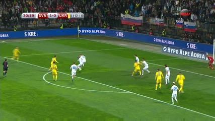 Словения - Украйна 1:0 /първо полувреме/