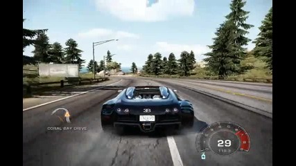 Nfs Hot Pursuit Gameplay with bugatti veyron 16.4 - [pc]