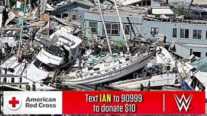 WWE and the Red Cross ask the WWE Universe to donate to help the victims of Hurricane Ian