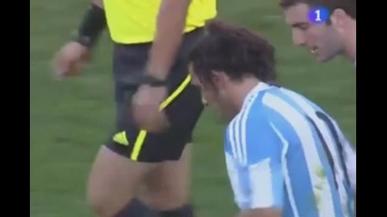 Argentina 4 - 1 Espa a Error Pepe Reina Gol Tevez Amistoso 07 