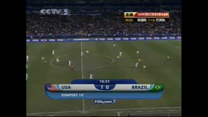 Красив Гол на Демпси ! Бразилия - Сащ 0:1