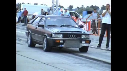 Audi 80 Coupe Quattro Turbo 10.3 Drag Race