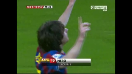 Barca 4:0 Valladoli (goal for Messi 