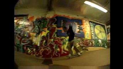 Skateboarding Josh Kalis 360 Flip