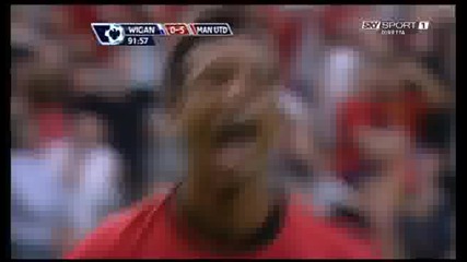 22.08.09 Уигън - Манчестър Юнайтед 0:5 Нани гол