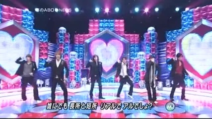 [music Station] 20090501 News opening + talk + koi no abo live