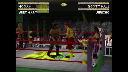 wcw nitro pc tag team hogan and bret vs jericho and razor ramon_0
