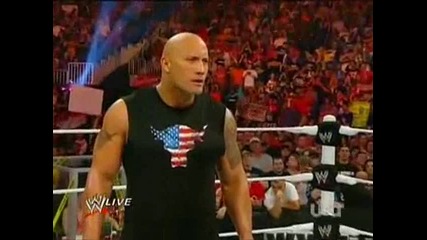 The Corre atack John Cena and The Rock 