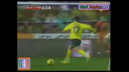 Sporting de Gijon - Barcelona 0 - 1 (0 - 1, 30 1 2010) 