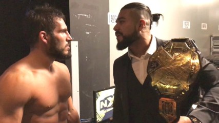 Andrade "Cien" Almas & Zelina Vega confront Johnny Gargano after his No. 1 Contender Match victory: WWE.com Exclusive, D