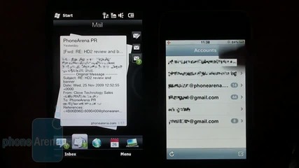 Htc Hd2 и Apple iphone 3gs един до друг 