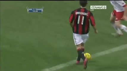 Милан 1:0 Бари - Гол на Ибрахимович 