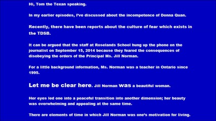 Toronto District School Board Director Donna Quan is Incompetent - Tom the Texan Podcast