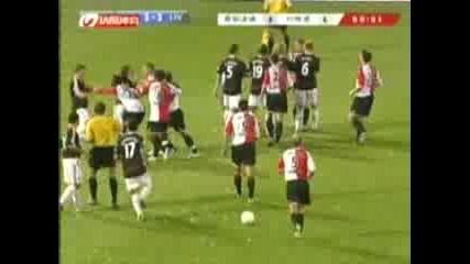 Liverpool - Feyenoord fight