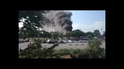 Кадри от летището на Бургас след взрива 18.07.2012