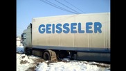 Пътна помощ Автокомплекс Димитров за закъсал камион в дерето на кв. Република, гр Хасково 25.12.2012