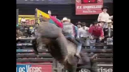 Justin Mcbride on Pbr Bull Chicken on a Chain 