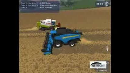 Landwirtschafts simulator 2009 new holland and claas lexion 420