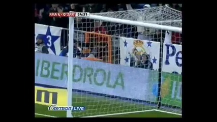 Fantastic goal Higuain Real Madrid 4 - 0 Zaragoza 
